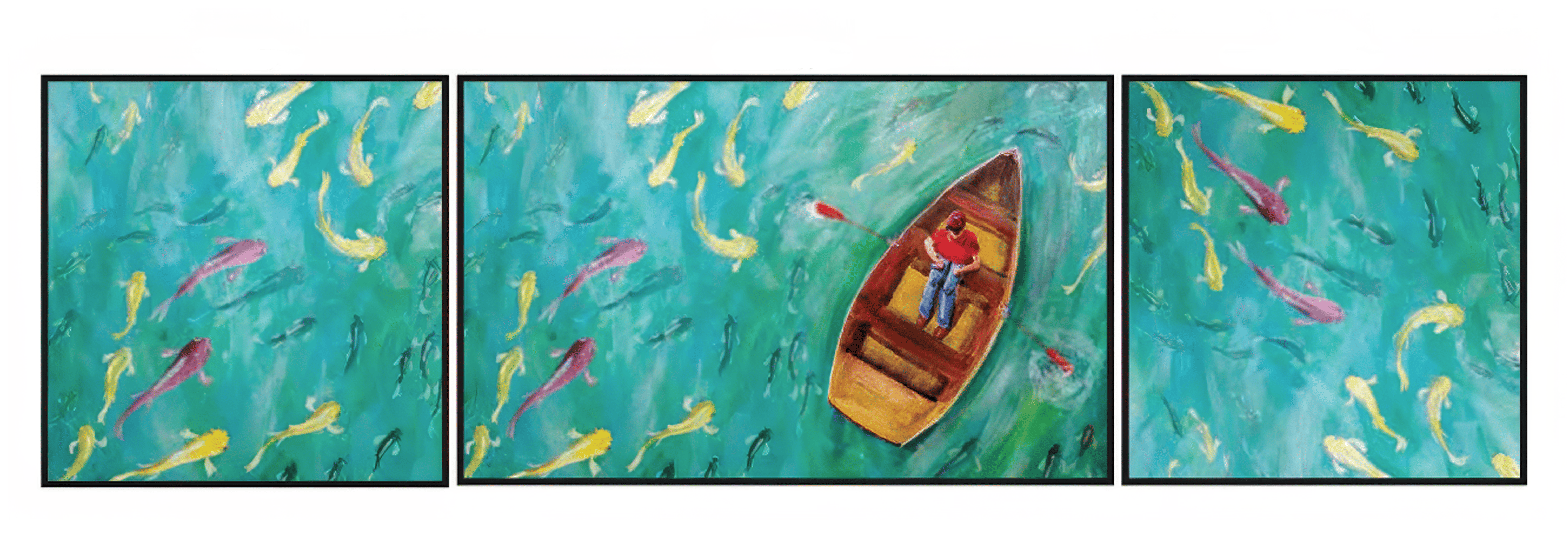 "Gone Fishing" power box art wrap panels • Artist: Anna Lassonde