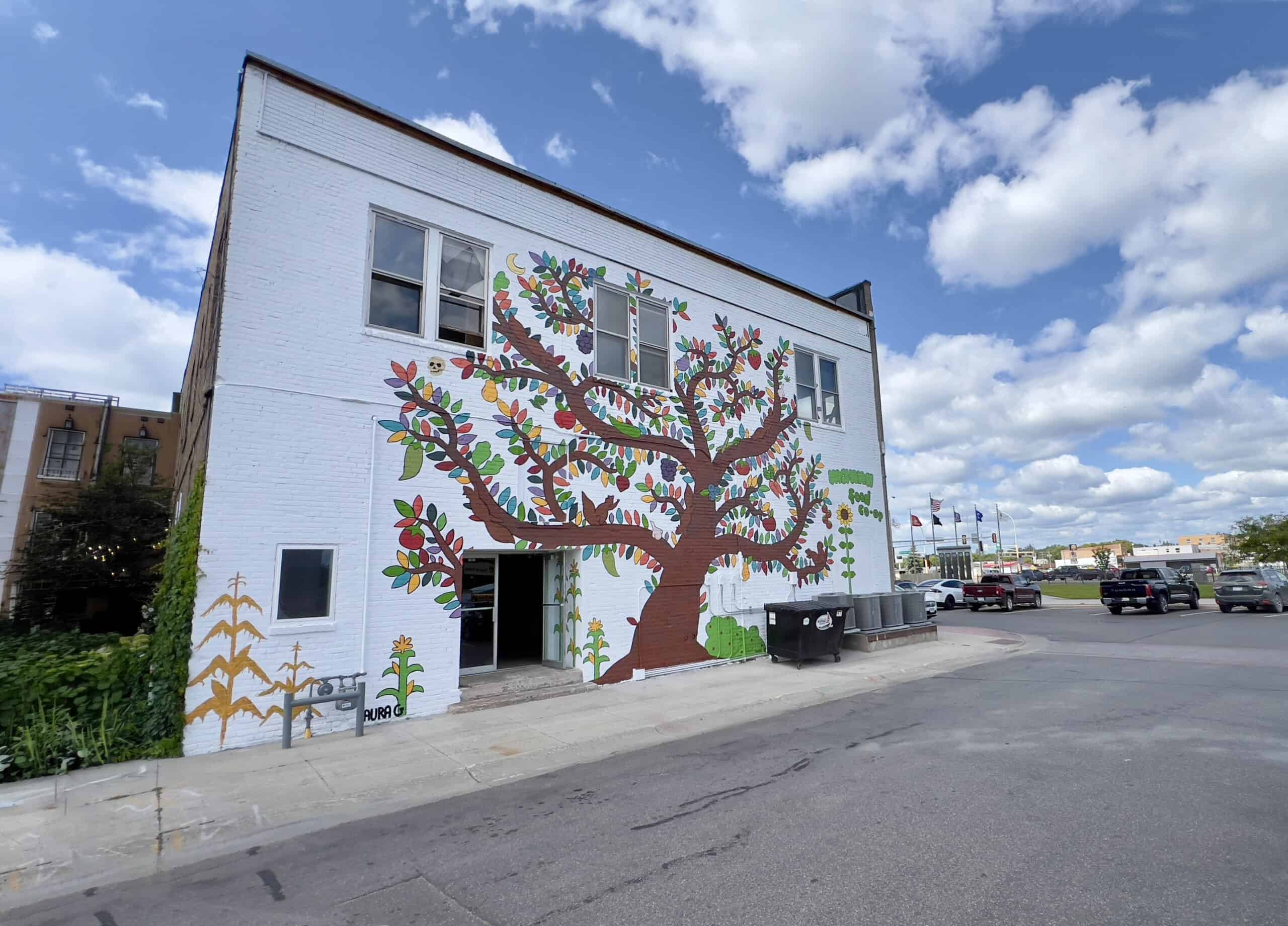 tree painted mural